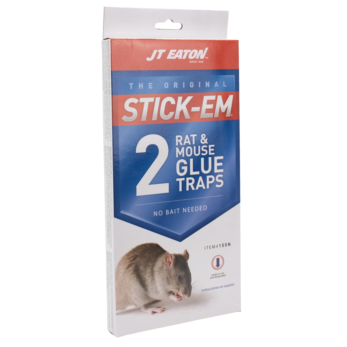 Stick-Em Large Size Rat & Mouse Glue Trap, 2-Pack - J.T. Eaton