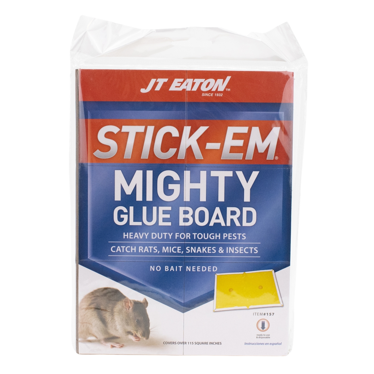 Stick-Em Mighty Glue Board for Rats and Mice - J.T. Eaton