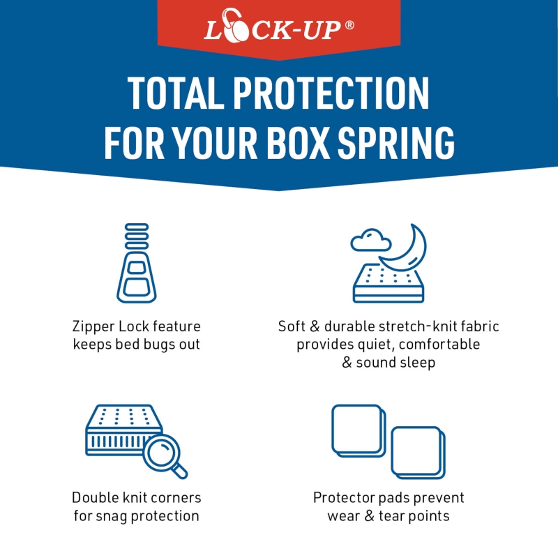 Lock-Up Box Spring Encasement – Durable, Waterproof, Bed Bug & Dust ...