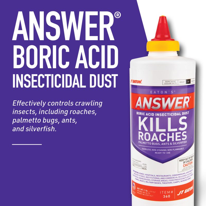 Answer Boric Acid Insecticidal Dust – 16oz Dust for Crawling Insects ...