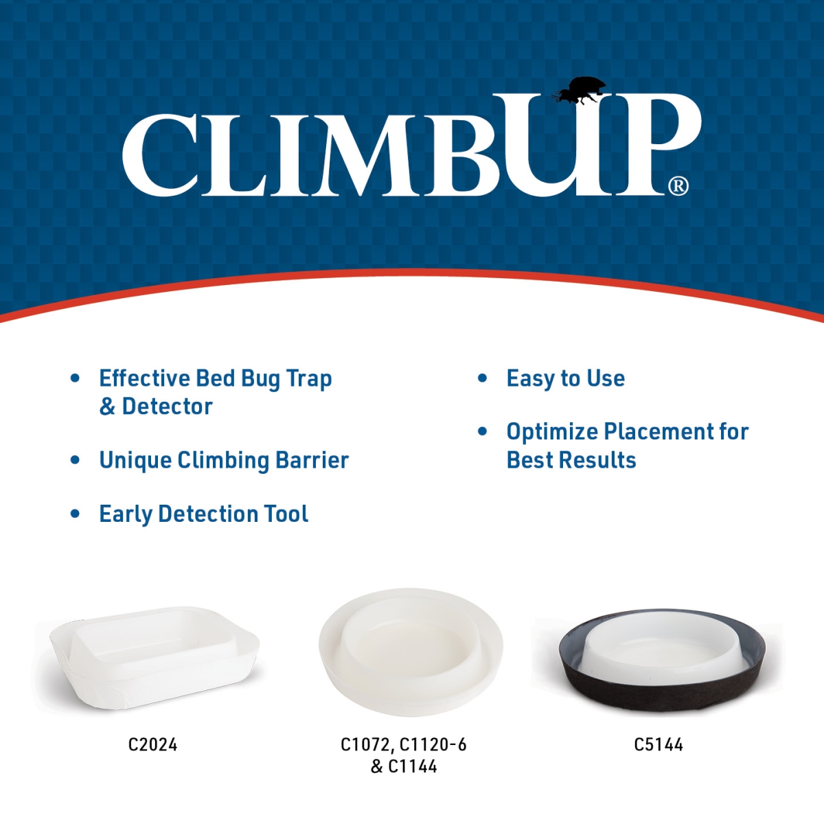 ClimbUp Original Bed Bug Interceptor Trap White J T Eaton climbup-original-bed-bug-interceptor-trap-white-j-t-eaton
